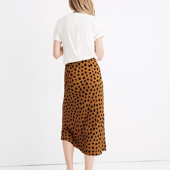 Madewell ‘Midi Slip Skirt’ in Painted Spots/Leopard - Picture 5 of 7